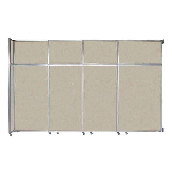 Versare Operable Wall Sliding Room Divider 12'8" x 8'5-1/4" Sand Fabric 1072418 - main